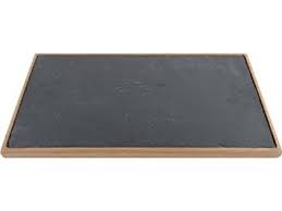 Creative Tops Wooden Oak Serving Board with Slate Inlay 51x27cm RRP £19.99 CLEARANCE XL £16.99